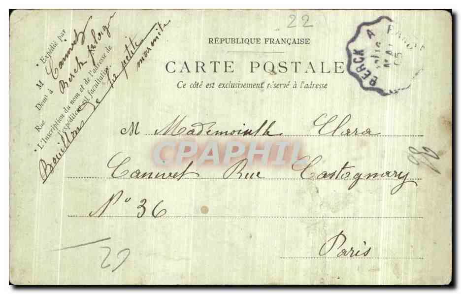 CPA Berck Plage un loup de Mer  — Rückseite