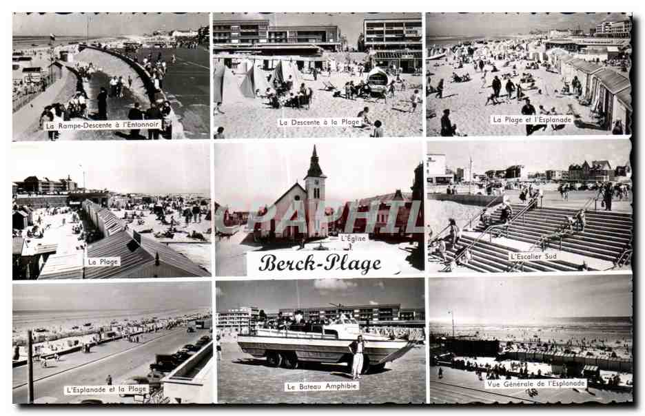 CPA Berck Plage La Rampe Descente a l Entonnoir