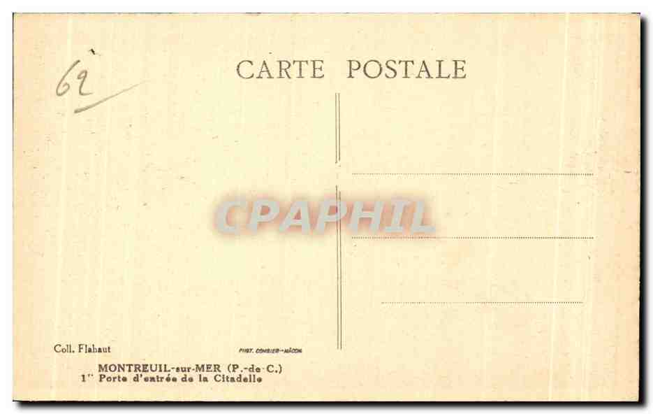 Montreuil-sur-Mer — Porte d'entrée de la Citadelle — Éditeur Combier — Rückseite