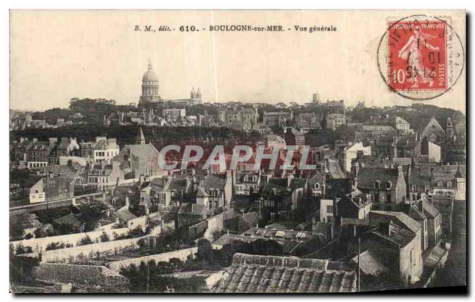 Boulogne-sur-Mer — Vue générale — B. M., édit. - 610
