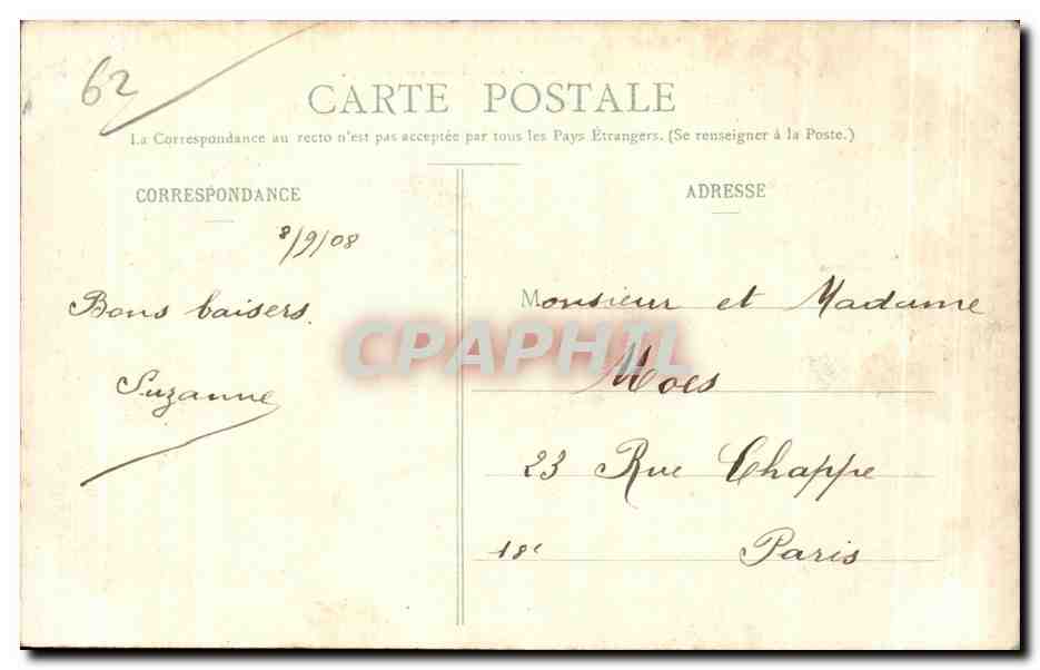 CPA Berck Plage Les Cabines Sur la Plage  — Rückseite