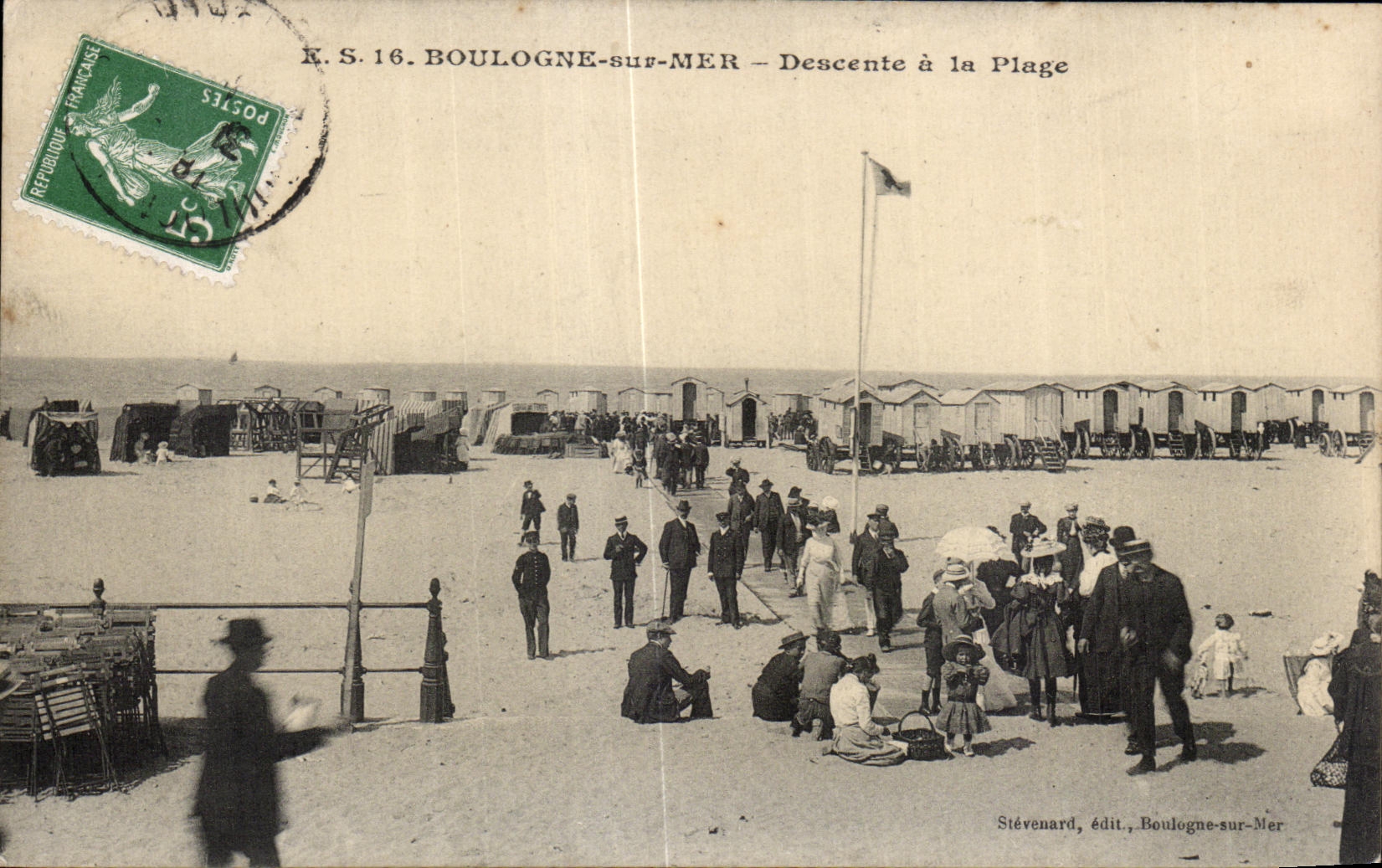 Boulogne-sur-Mer — Abstieg zum Strand — Stévenard, Verlag, Boulogne-sur-Mer