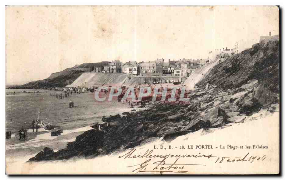 CPA Le Portel La Plage et les Falaises