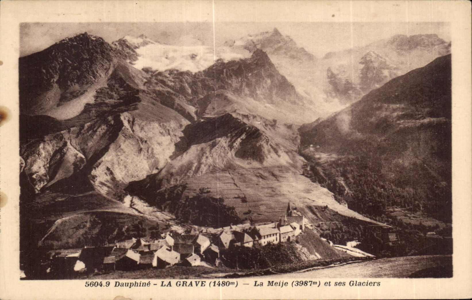 La Grave (1480m) — La Meije (3987m) et ses Glaciers — Dauphiné