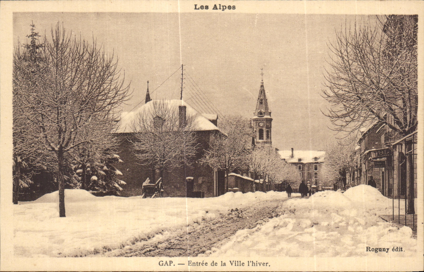 CPA Les Alpes Entree de la Ville l Hiver