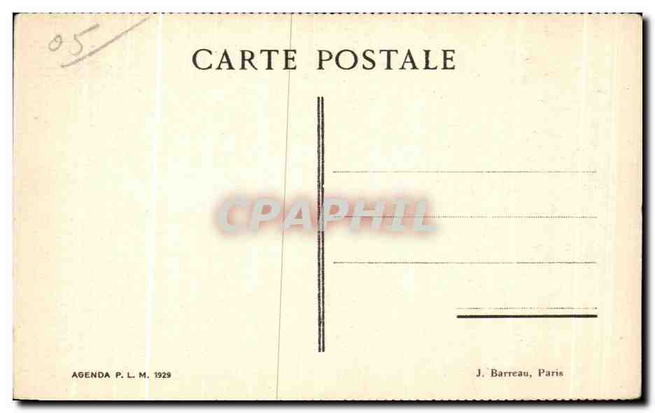 CPA Briancon Hotel Terminus P L M Pic de Coste Rousse — Rückseite