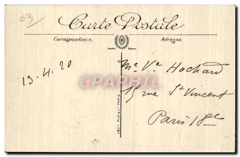 CPA Vichy Source Chomel et Mesdames — Back