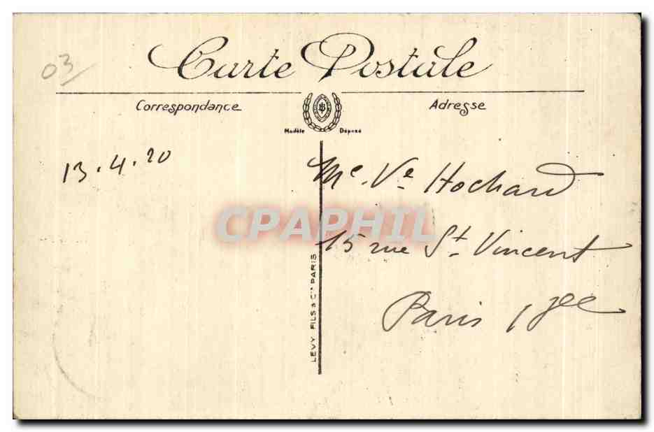 CPA Vichy Dans le Parc l Heure du Repos — Verso