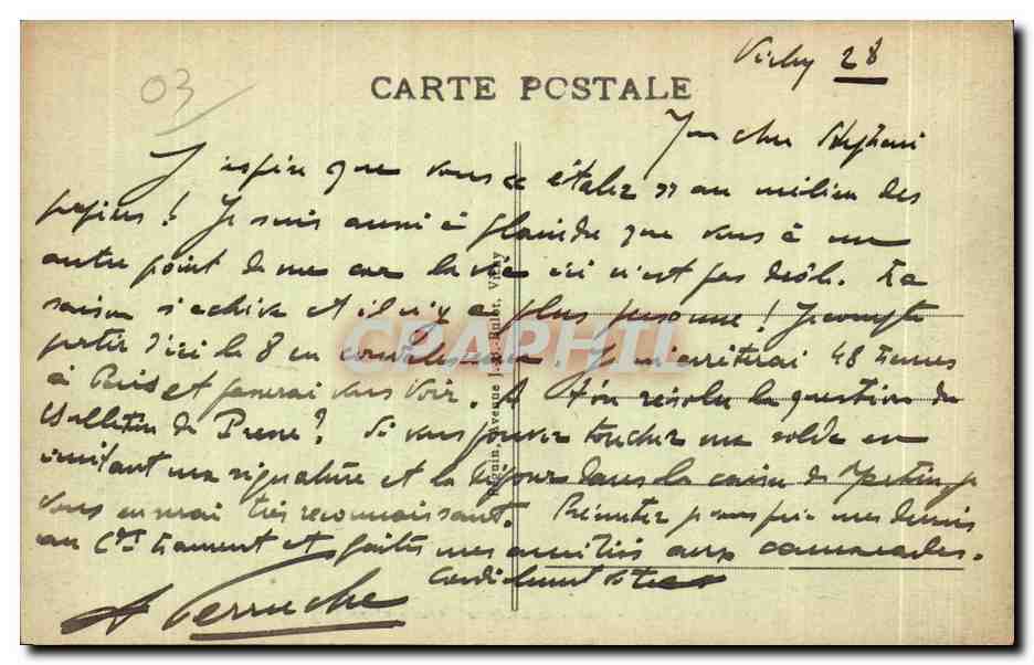 CPA Vichy Source de l Hopital — Rückseite