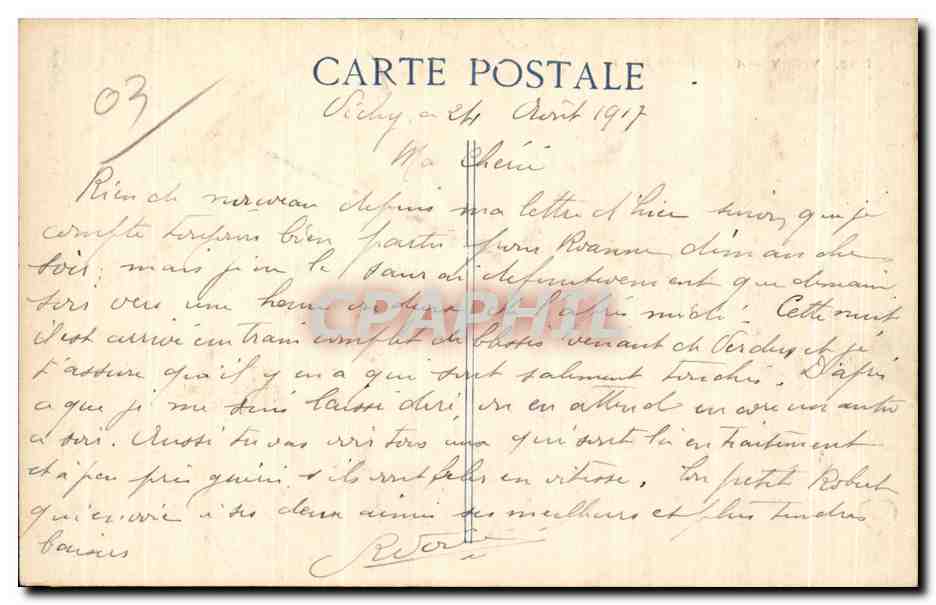 CPA Vichy Le Majestic Hotel — Rückseite