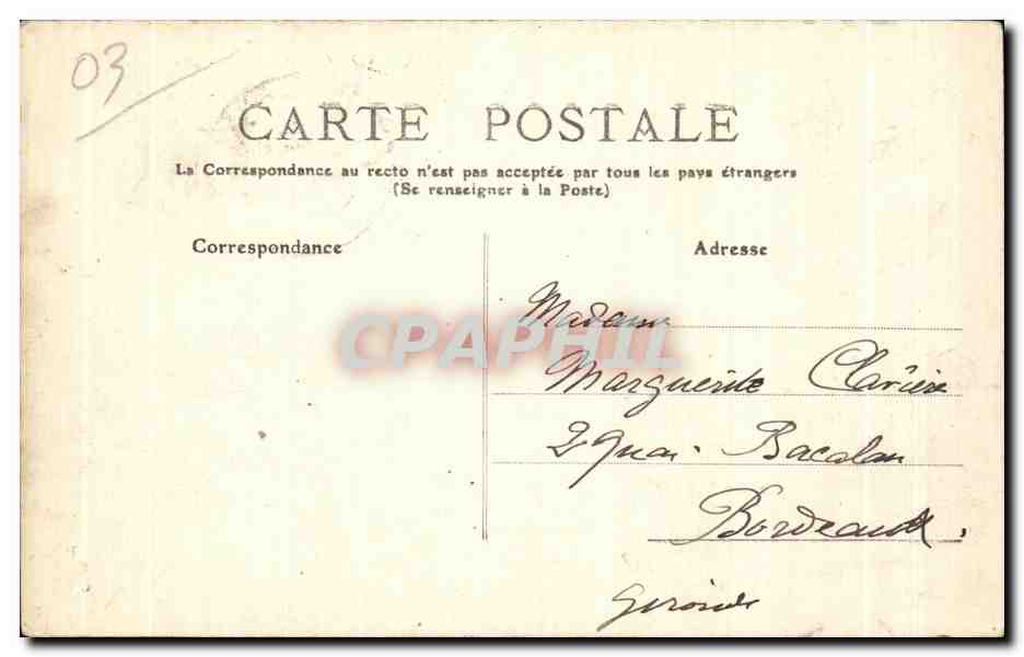 CPA Vichy Pavillon Sevigne — Verso