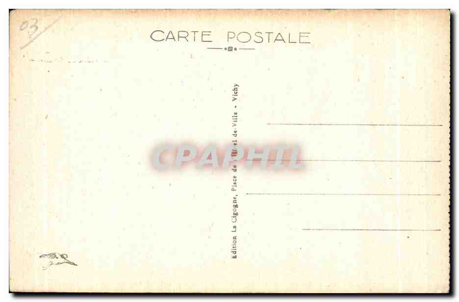 CPA Vichy Le Pont Aristide Briand et vue generale prise en avion — Verso