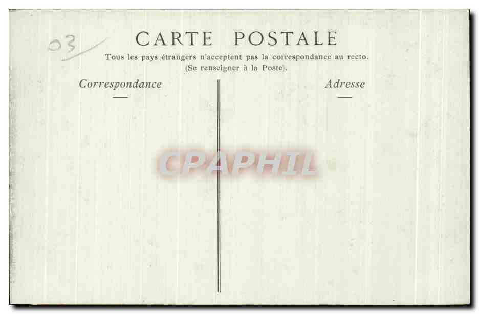 CPA Vichy Vue prise de la Terrasse du Casino — Rückseite