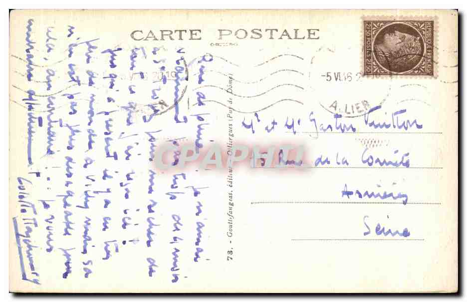 CPA Vichy Bords de l Allier — Verso
