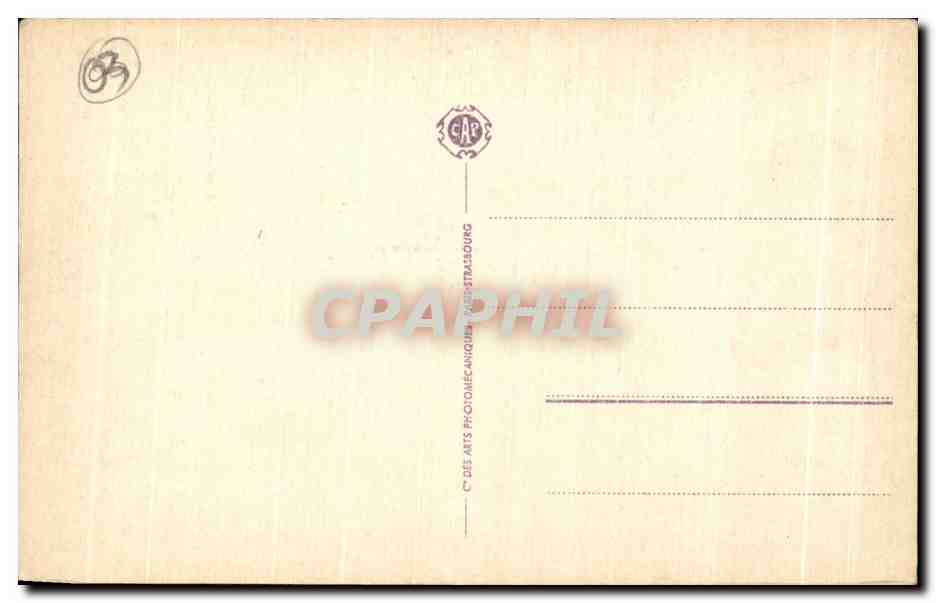 CPA Vichy Place de lhotel de ville et la Nouvelle Poste — Verso
