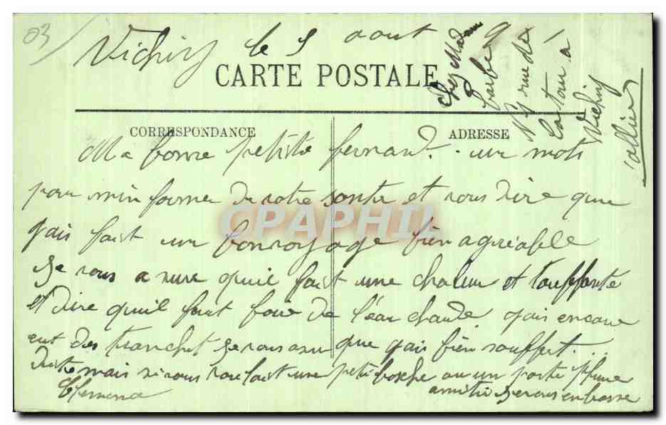 CPA Vichy Le Pont sur l Allier — Verso