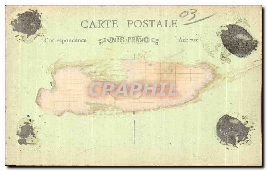 CPA Vichy Allier Rues President Wilson — Verso