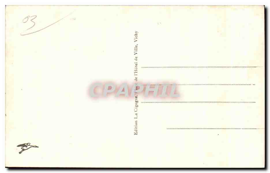 CPA Vichy Le Pont Aristide Briand et vue Generale prise en Avion — Verso