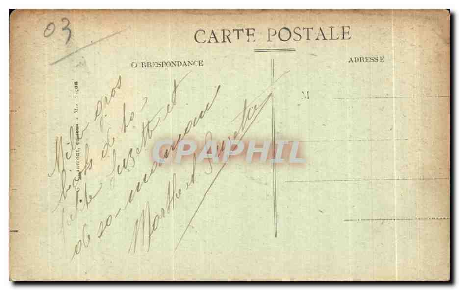 CPA Neris les Bains Etablissement Thermal — Verso