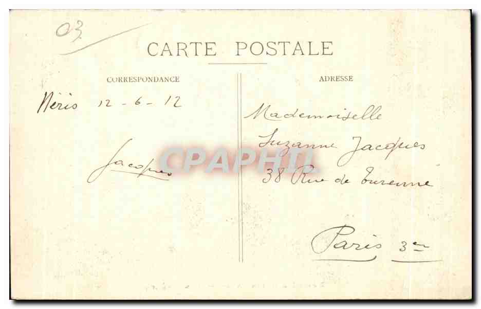 Néris-les-Bains (Allier) — Les Arènes — Éditeur non identifié — Verso