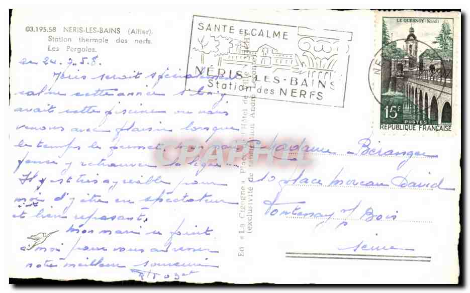 Jardin à colonnes — Les Porgolas — La Gibogne — Verso