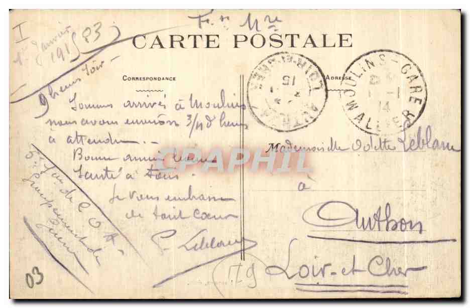 CPA Moulins Vue genberale — Verso