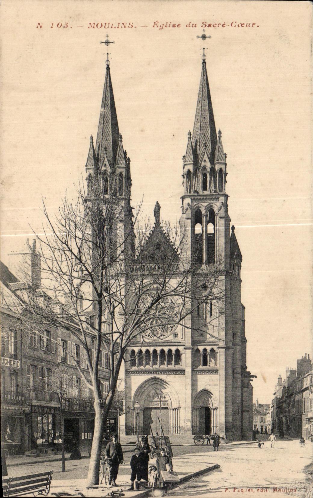 CPA Moulins Eglise du Sacre Ceour