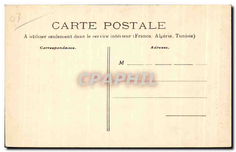 CPA Moulins un coin du vieux Moulns Maison du 15eme Enfants Restaurant Bvette Jacquemard — Verso