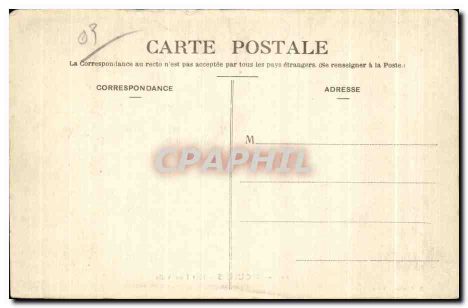 CPA Moulins Hotel de ville — Verso