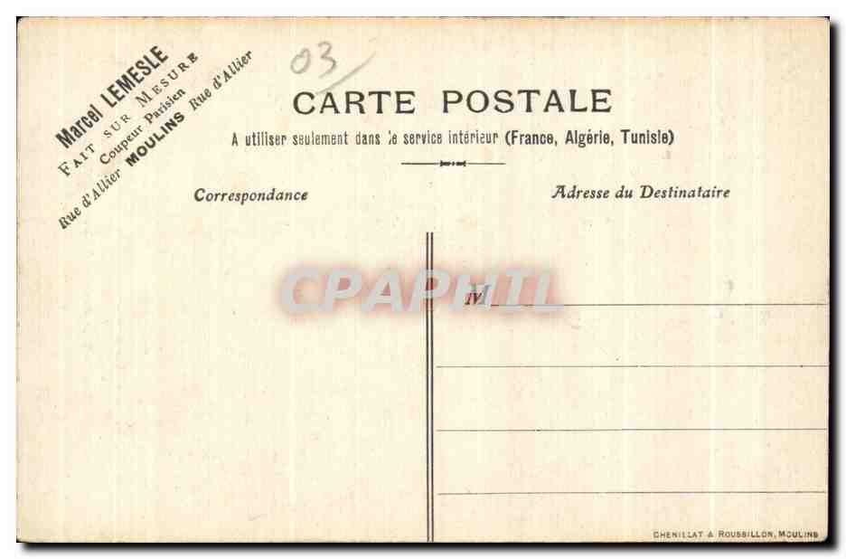 CPA Moulins Pavillon a anne de Beaujeu — Rückseite