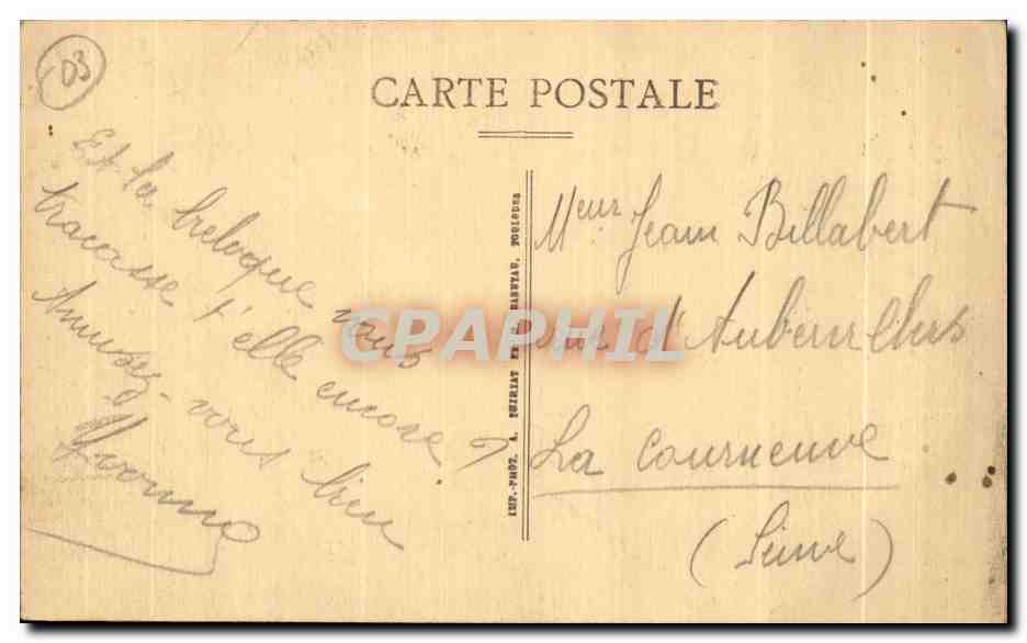 CPA Moulins La Place d Allier — Verso