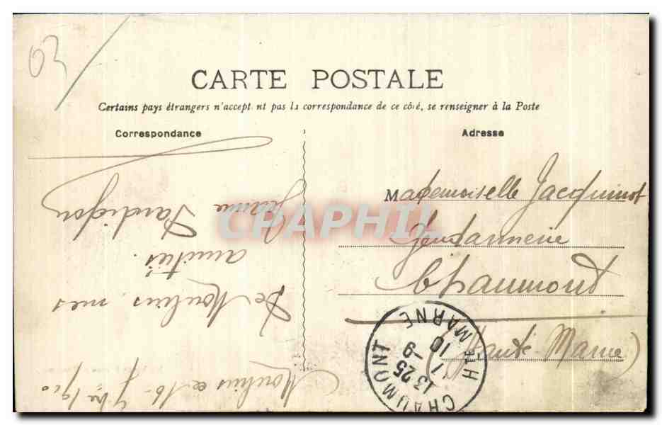 CPA Moulins l avenue de la Gare — Verso