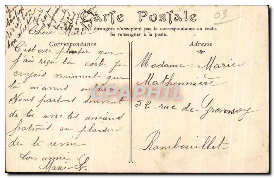 CPA Moulins Chateau des Ducs de Bourbon — Verso