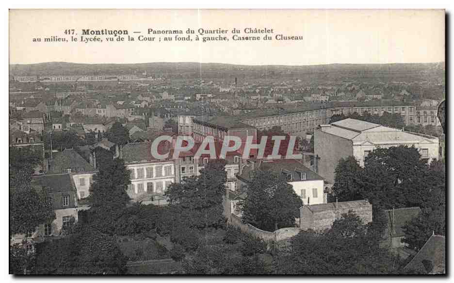 CPA Montlucon Panorama du Quartier du Chatelet