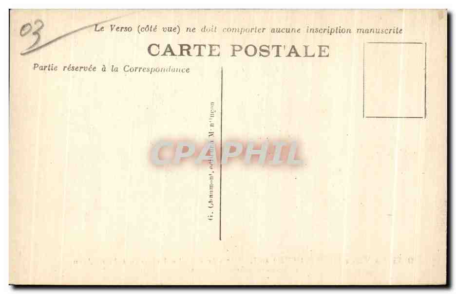 CPA Le Vieux Montlucon au XVIII siecle — Rückseite