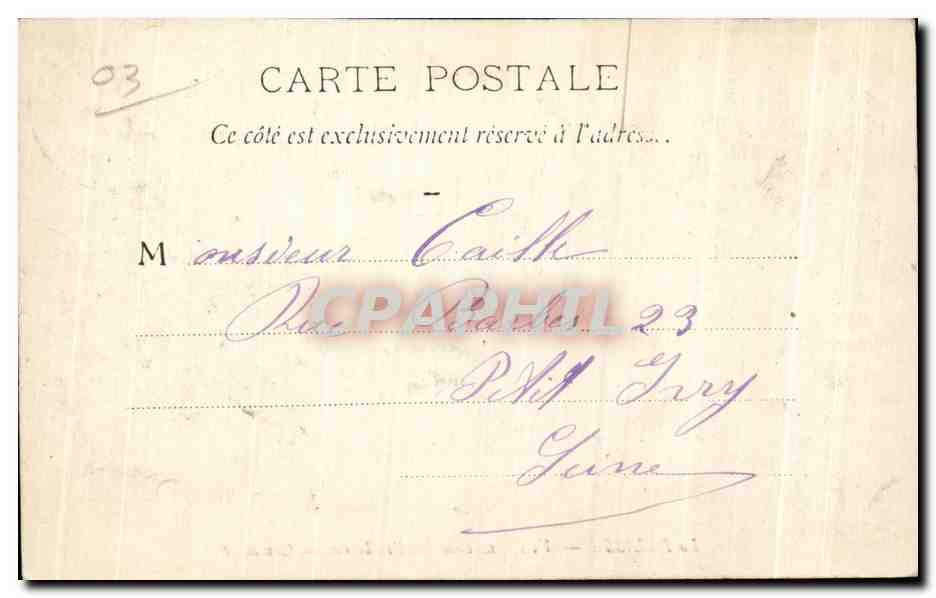 CPA Lapalisse Allier Vieille maison derriere la rue du commerce  — Back