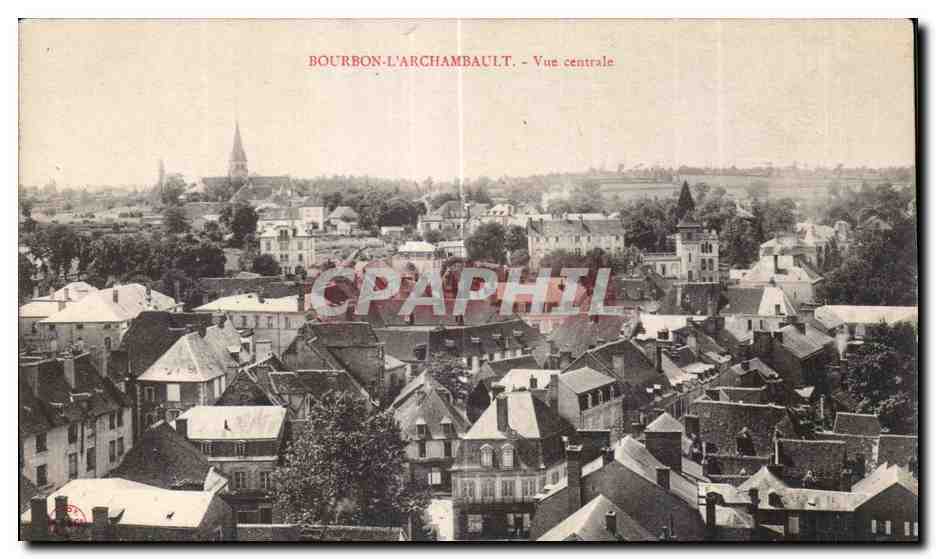 CPA Bourbon l Archambault Allier Vue Centerale