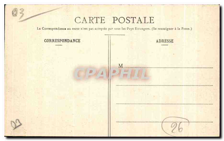 CPA Bourbon l Archambault Allier Vue Centerale — Verso