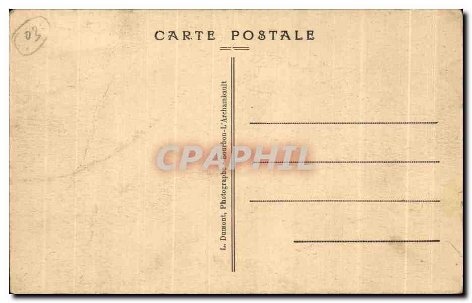 CPA Bourbon l Archambault Allier Hotel dea Acaias un coin du Jardin — Verso