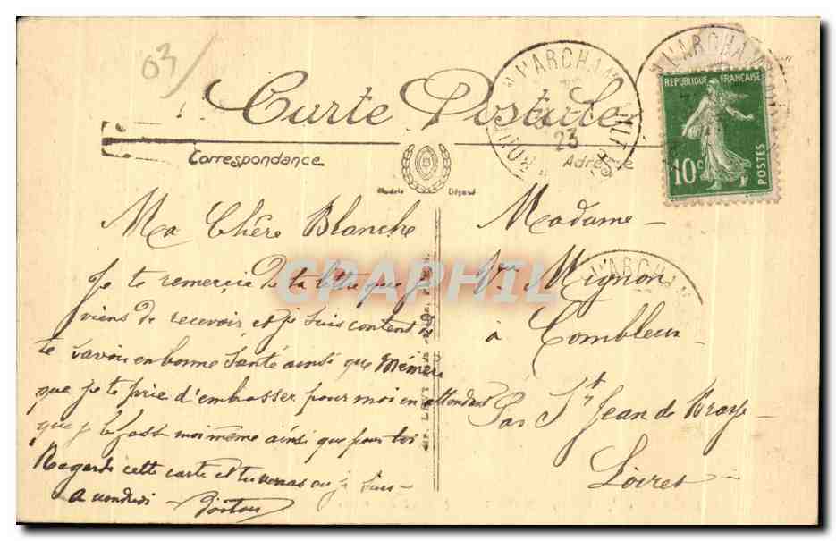 CPA Bourbon L Archambault lHotel des Bains — Verso