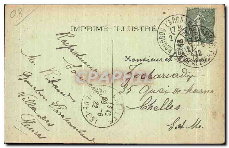 CPA Le Bourbonnais Pittoresque borbon l archambault en 1620 — Verso