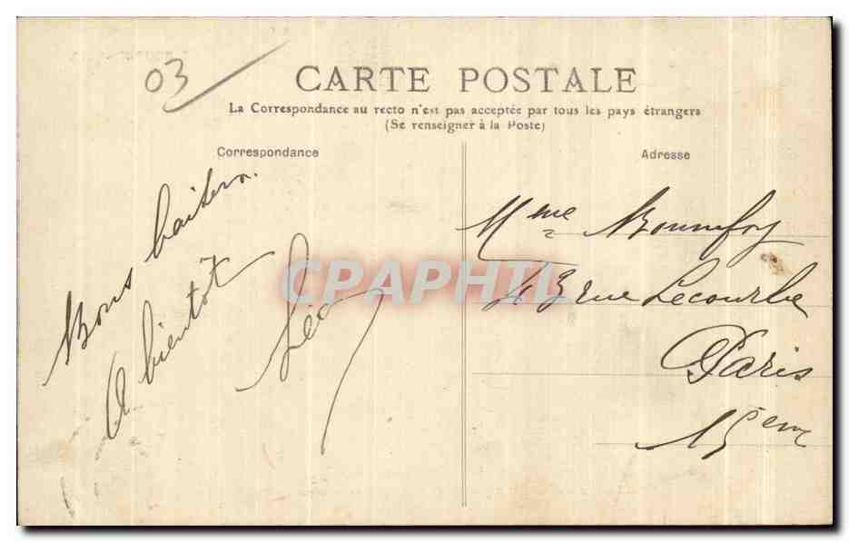 CPA La Bonne Histoire Folklore Costume Bourbonnais  — Verso