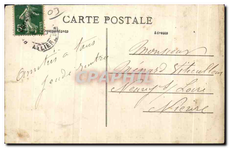 CPA Bourbon l Archambault Le Casino — Verso