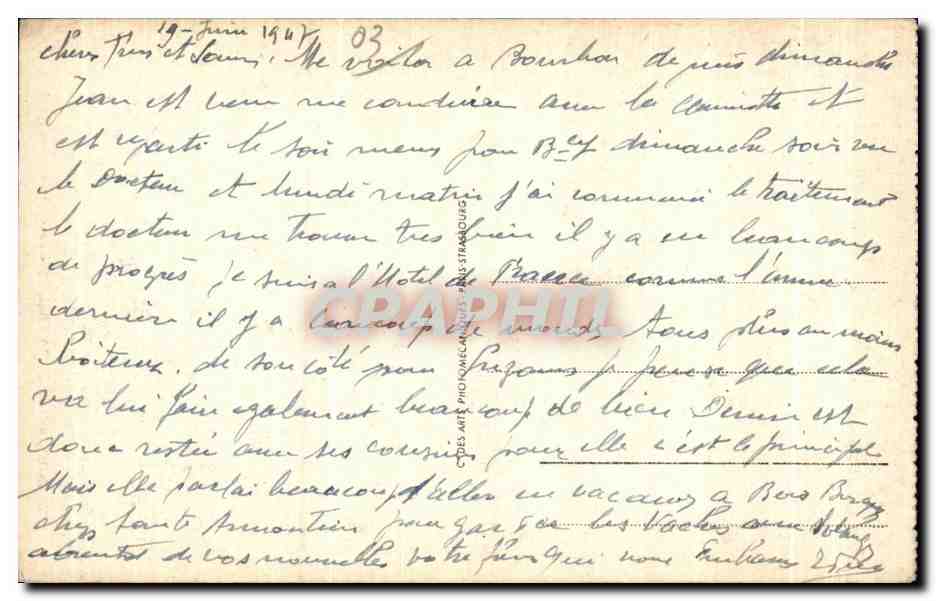 CPA Bourbon l Archambault Le Chateau vu de l etang — Verso