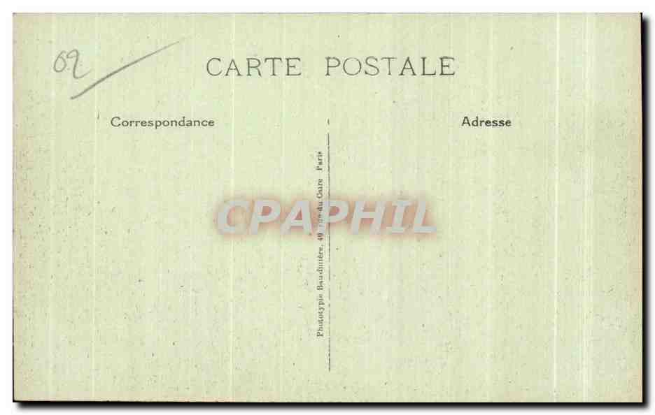 Chauny (Aisne) — Rue entièrement saccagée à la dynamite — Phototypie Baudinière — Reverso