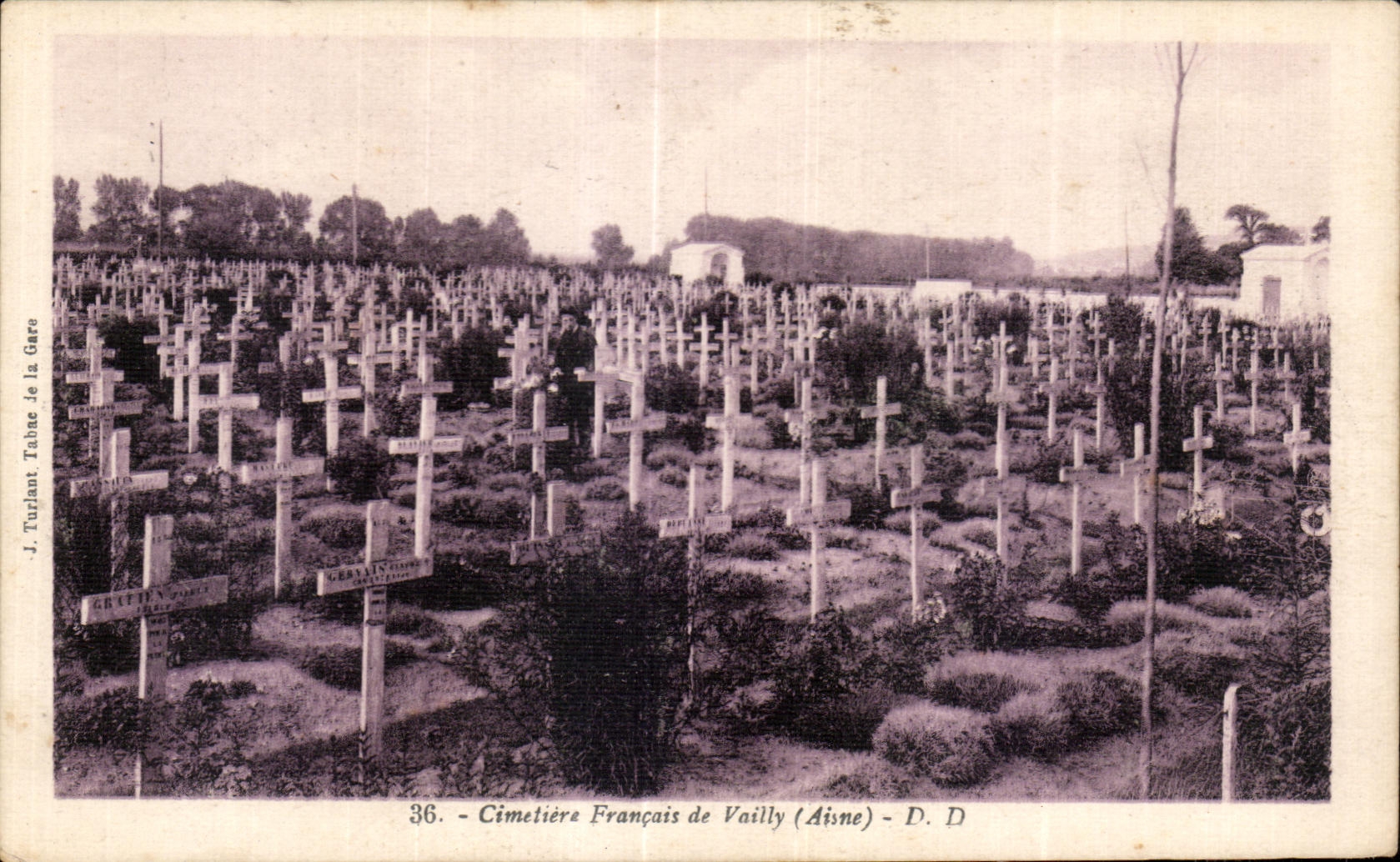 Cimetière Français de Vailly (Aisne) — vue générale — J. Turfant, Tabine Je la Gare, n°36