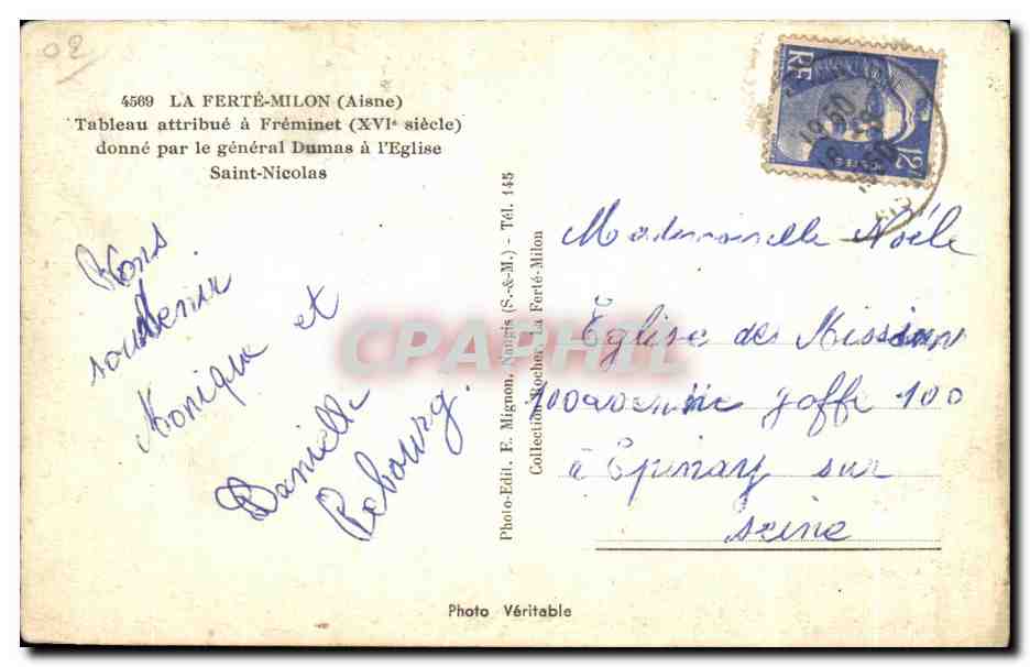 Gemälde zugeschrieben an Fréminet — 16. Jahrhundert — E. Mignon, Paris — Rückseite