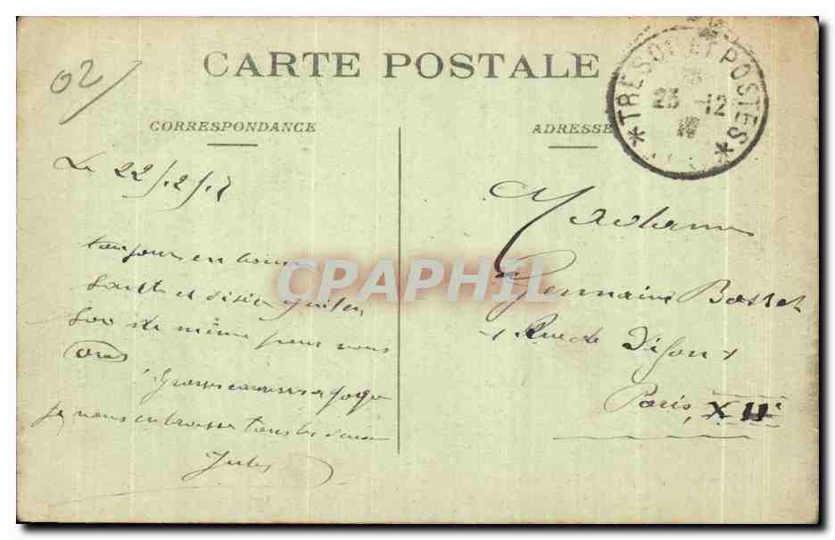 CPA Pont Arcy Aisne l Eglise — Rückseite