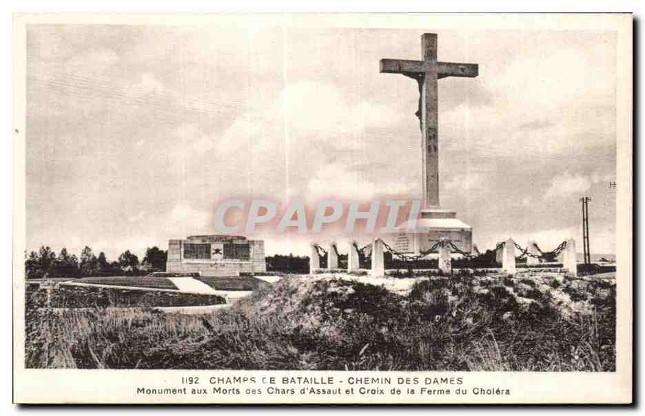 Champs-Élysées - Chemin des Dames — Monument aux Morts des Chars d'Assaut et Croix de la Ferme du Choléra — Éditeur : Châtaignier
