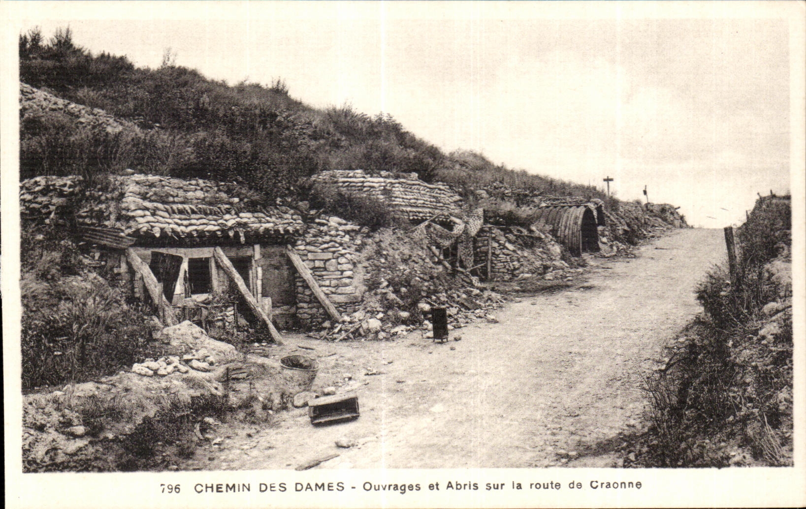 Chemin des Dames - Ouvrages et Abris sur la route de Craonne